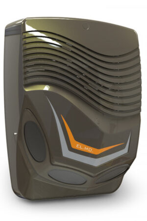 Sirena cablata da esterno con lampeggiatore LED, LED stato impianto, 2 trombe. Colore bronzo metallizzato elmo LEDABR