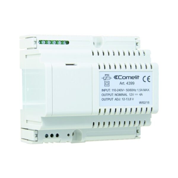COMELIT 4399 ALIMENTATORE 12VDC 4A MAX INGRESSO 110 - 240VAC
