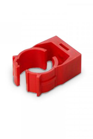 ELMO PC25PA Staffa di fissaggio di colore rosso a “CLIC” tipo “Egli Fischer” per tubazione da 25mm