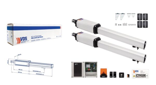 KIT PM1-SC 400-24V VDS 112735/24 Kit 2 ante per cancelli fi no a 5 mt