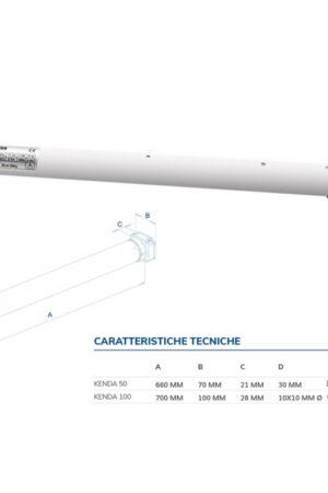 VDS 43000/90 MOTORE TUBOLARE CON MANOVRA PER TENDE DA SOLE FINO A 90KG